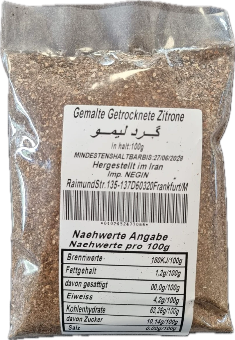 Gemalene getrocknete Limetten 100 g
